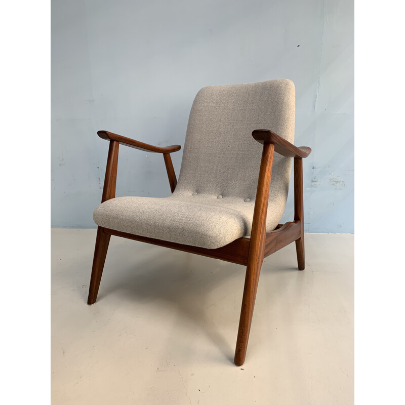 Vintage armchair in teak by L.van Teeffelen for Webe armchair,1960