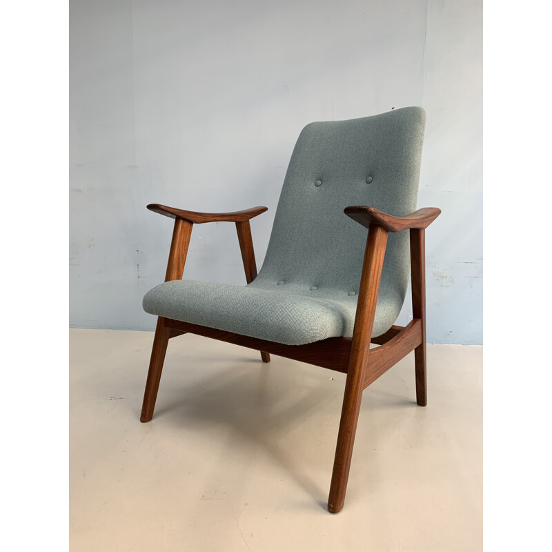 Vintage armchair in teak by L.van Teeffelen for Webe armchair,1960