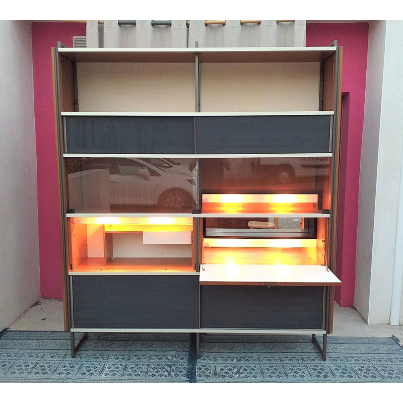 Vintage mordernist bookcase Library by Georges Frydman modernist,1960 