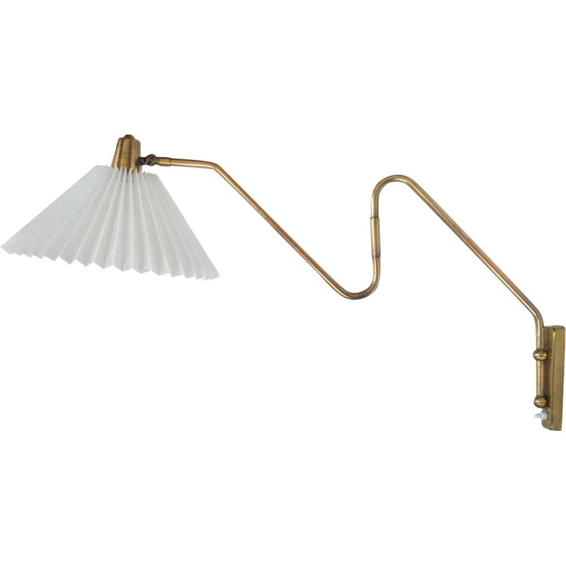 Vintage wall lamp in brass  by Norwegian Astra,1950