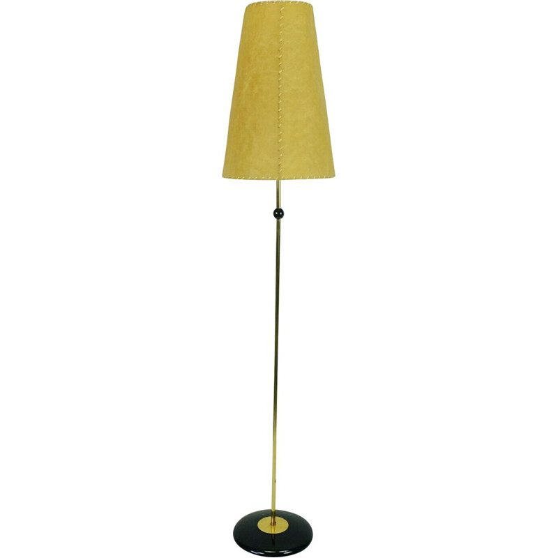 Vintage floor lamp in fiberglass brass from the 50s