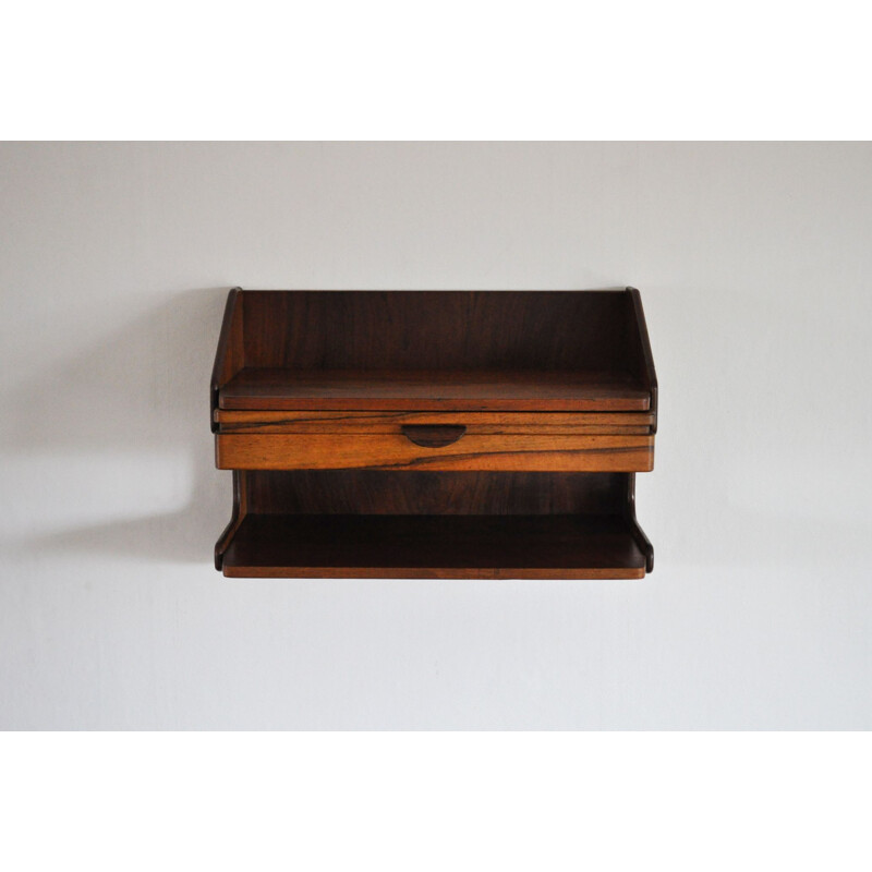 Vintage Wall shelf in teak and rosewood 1960