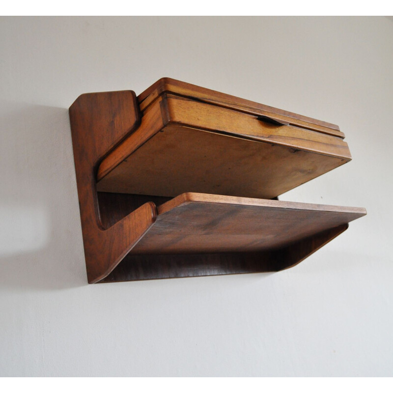 Vintage Wall shelf in teak and rosewood 1960