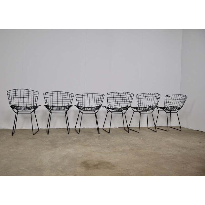 Suite de 6 chaises vintage par Harry Bertoia pour Knoll 1960 