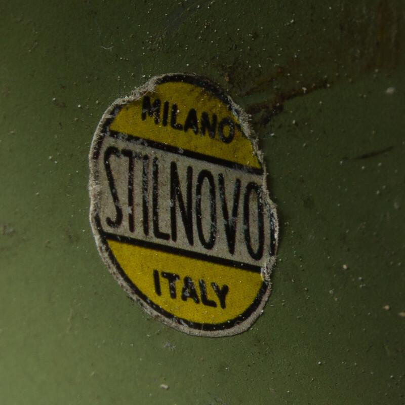 Lustre vintage pour Stilnovo en laiton et verre 1960