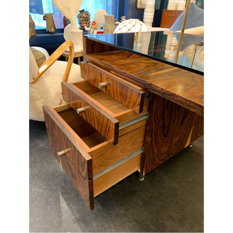 French vintage rosewood desk 1960