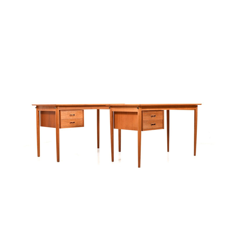 Pair of vintage desks for H.Sigh & Son Spøttrup in teakwood 1960