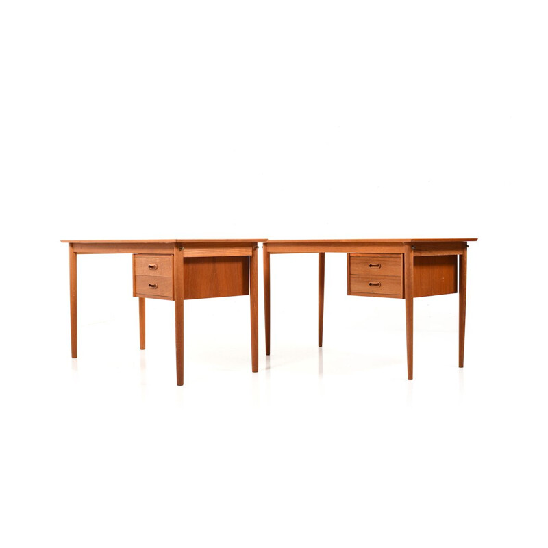 Pair of vintage desks for H.Sigh & Son Spøttrup in teakwood 1960