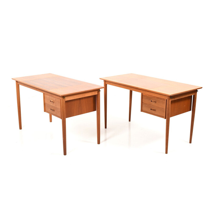 Pair of vintage desks for H.Sigh & Son Spøttrup in teakwood 1960
