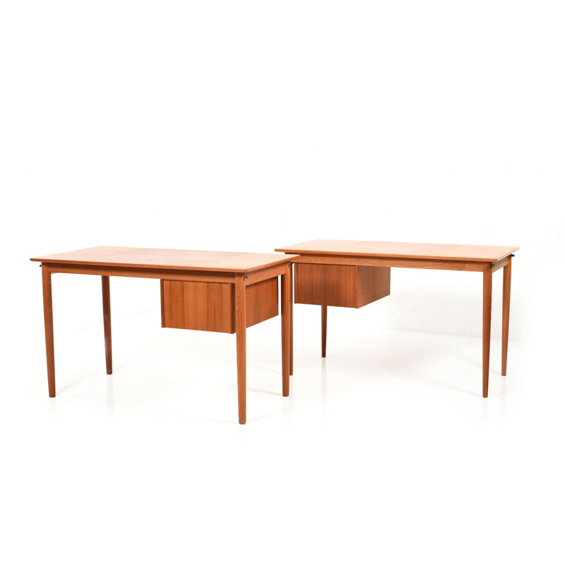 Pair of vintage desks for H.Sigh & Son Spøttrup in teakwood 1960