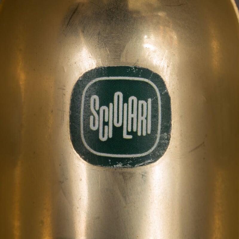 Paire d'appliques vintage par Sciolari en laiton et verre 1970