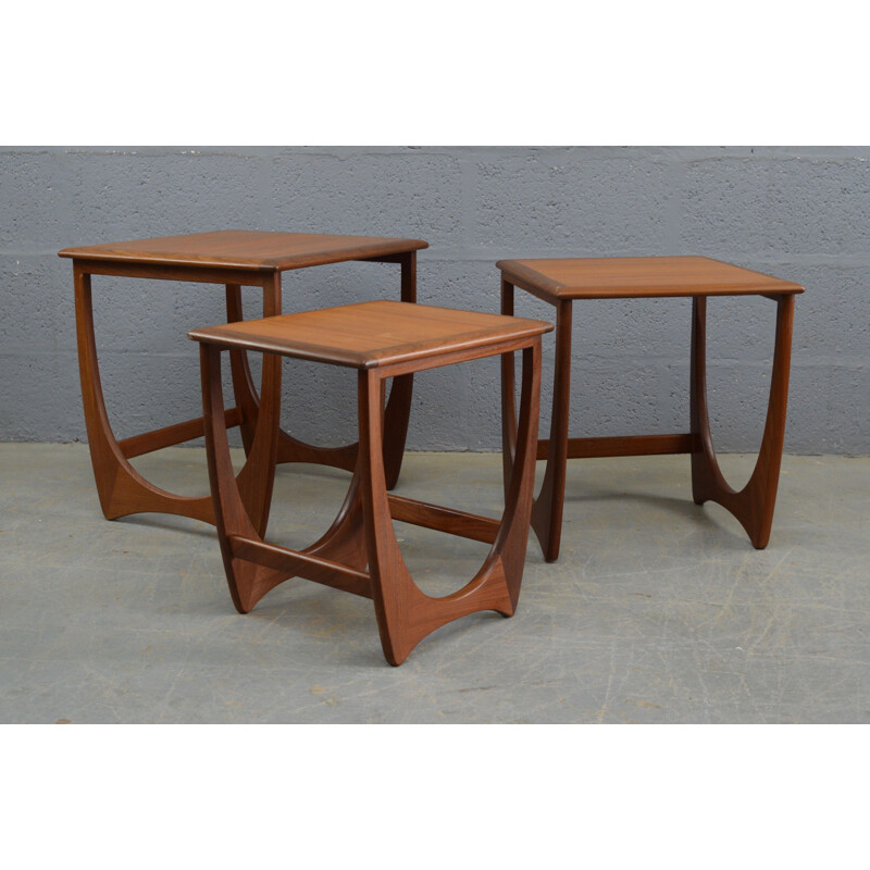 Set of 3 vintage nesting tables in teak G Plan Fresco