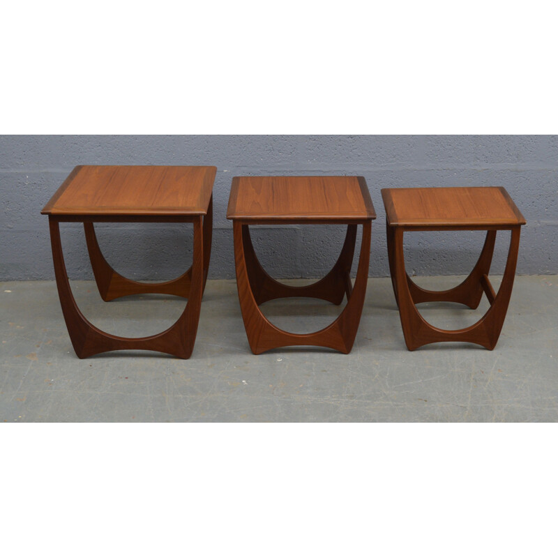 Set of 3 vintage nesting tables in teak G Plan Fresco