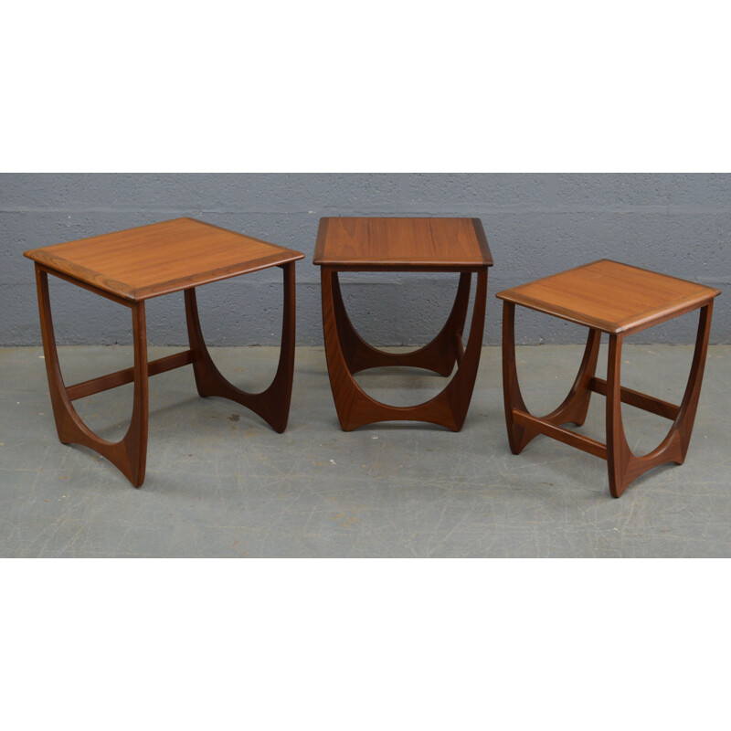 Set of 3 vintage nesting tables in teak G Plan Fresco