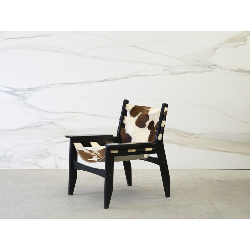 Vintage armchair Kilin cowhide by Sergio Rodrigues 1973