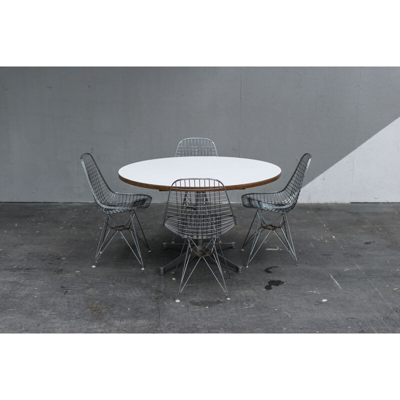 Vintage dining table Eames aluminium Group