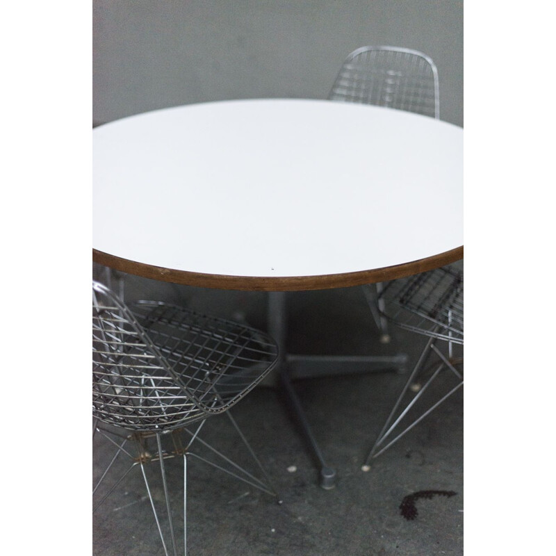 Vintage dining table Eames aluminium Group