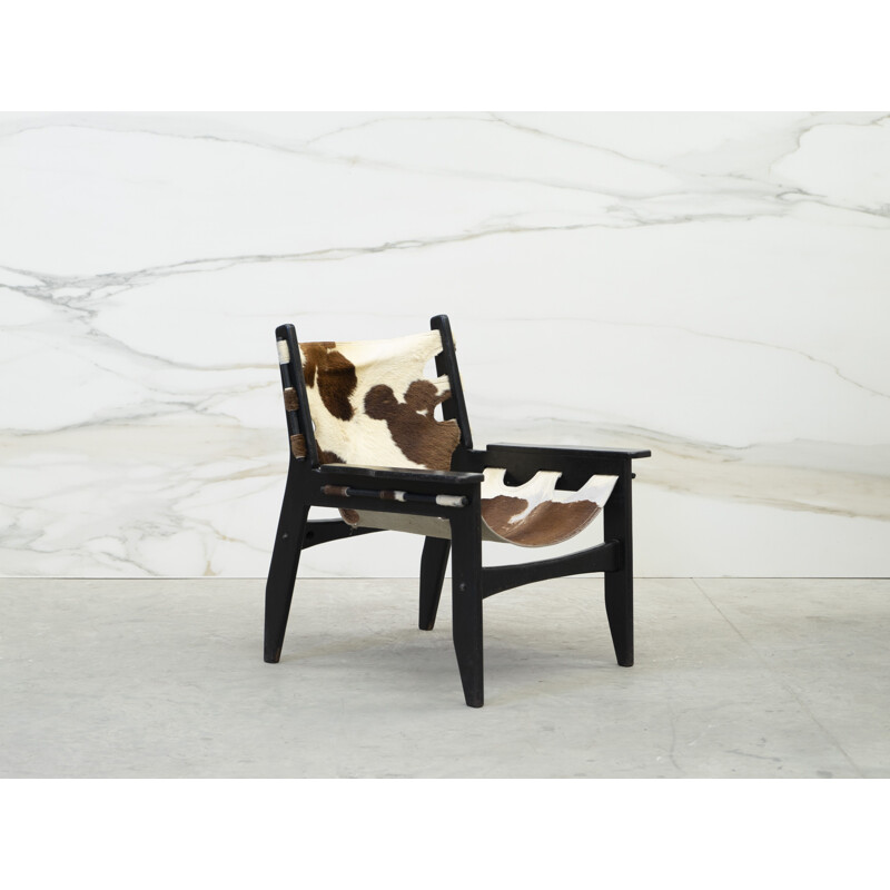 Vintage armchair Kilin cowhide by Sergio Rodrigues 1973