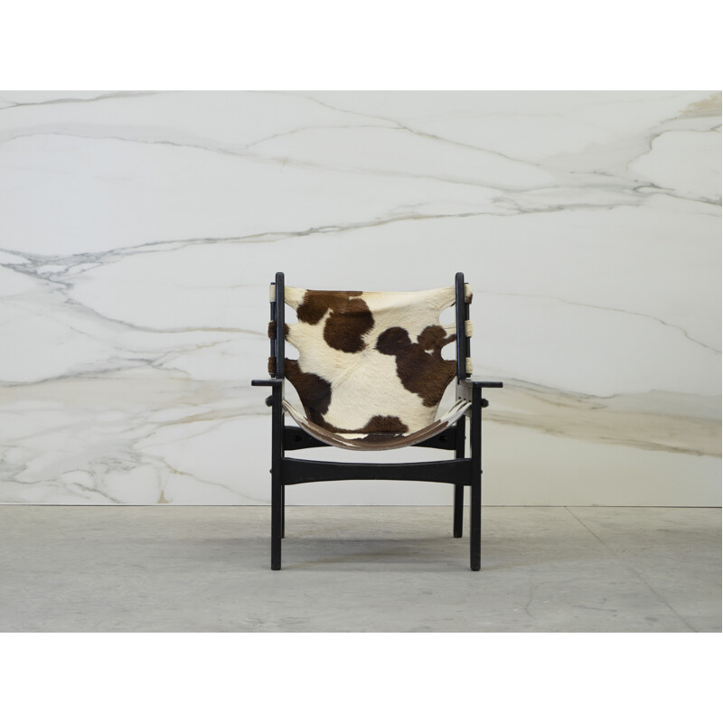 Vintage armchair Kilin cowhide by Sergio Rodrigues 1973