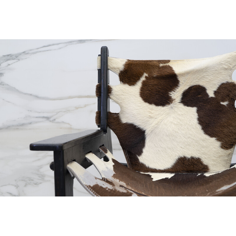 Vintage armchair Kilin cowhide by Sergio Rodrigues 1973