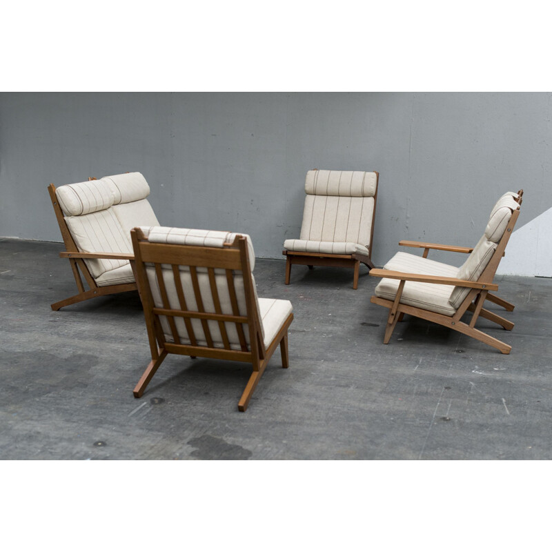 Vintage living room set GE 375 Hans Wegner for Getama