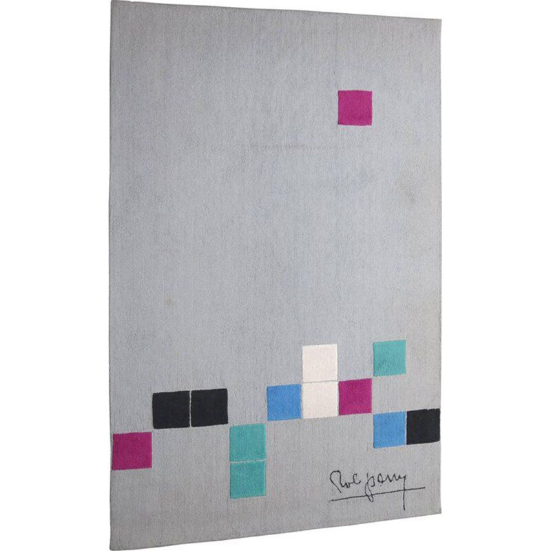 Vintage Squares rug is overall grey by Rob Parry for Danish Carpets, Netherlands 2000