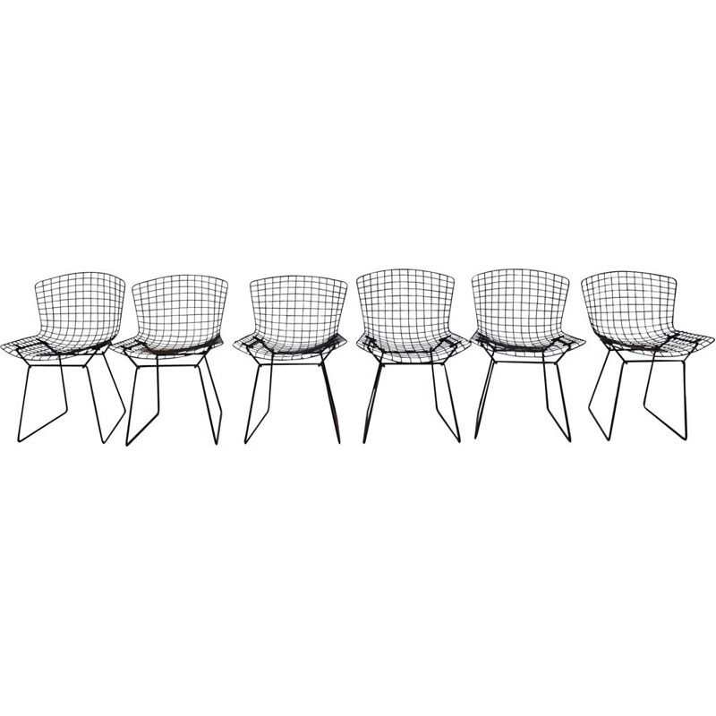 Set of 6 vintage chairs by Harry Bertoia for Knoll 1960