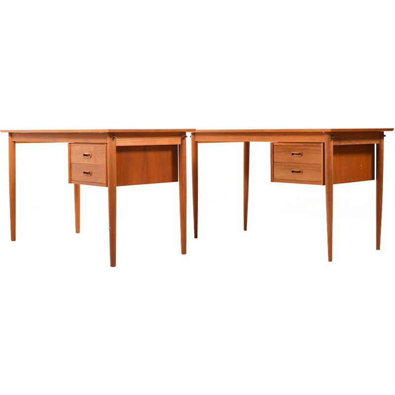 Pair of vintage desks for H.Sigh & Son Spøttrup in teakwood 1960