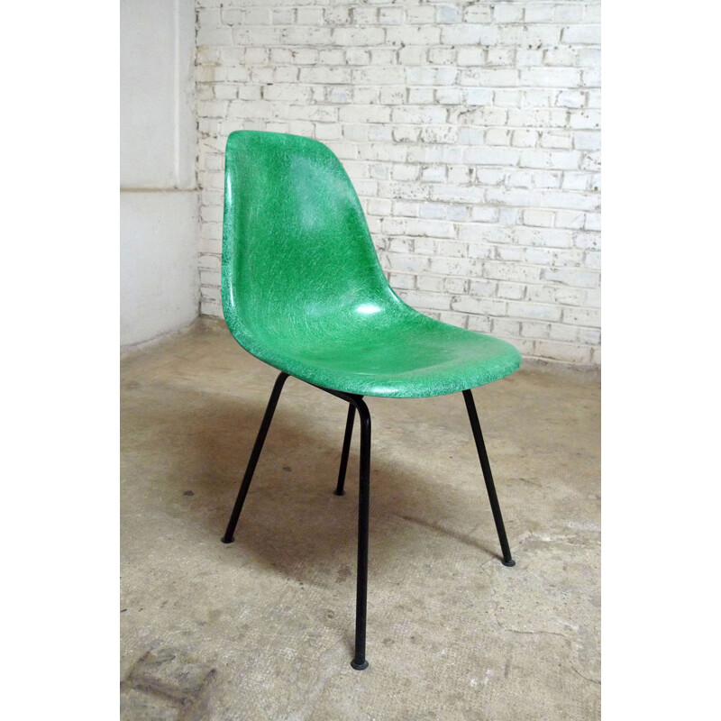 Chaise DSX verte Herman Miller, Charles & Ray EAMES - 1960