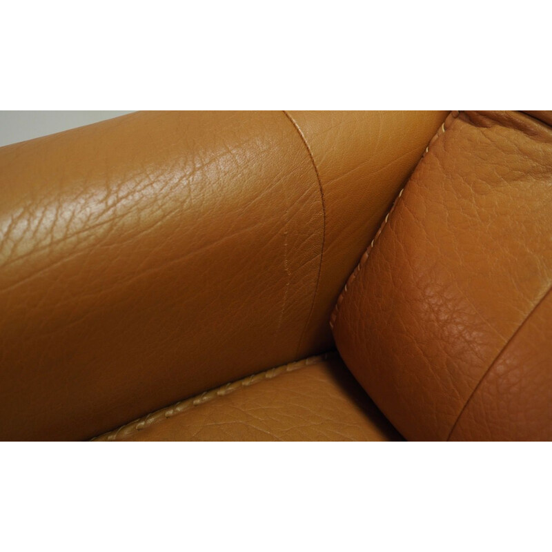 Vintage Danish 2-seater sofa in leather,1970