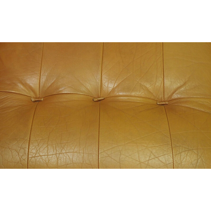 Vintage Danish 2-seater sofa in leather,1970