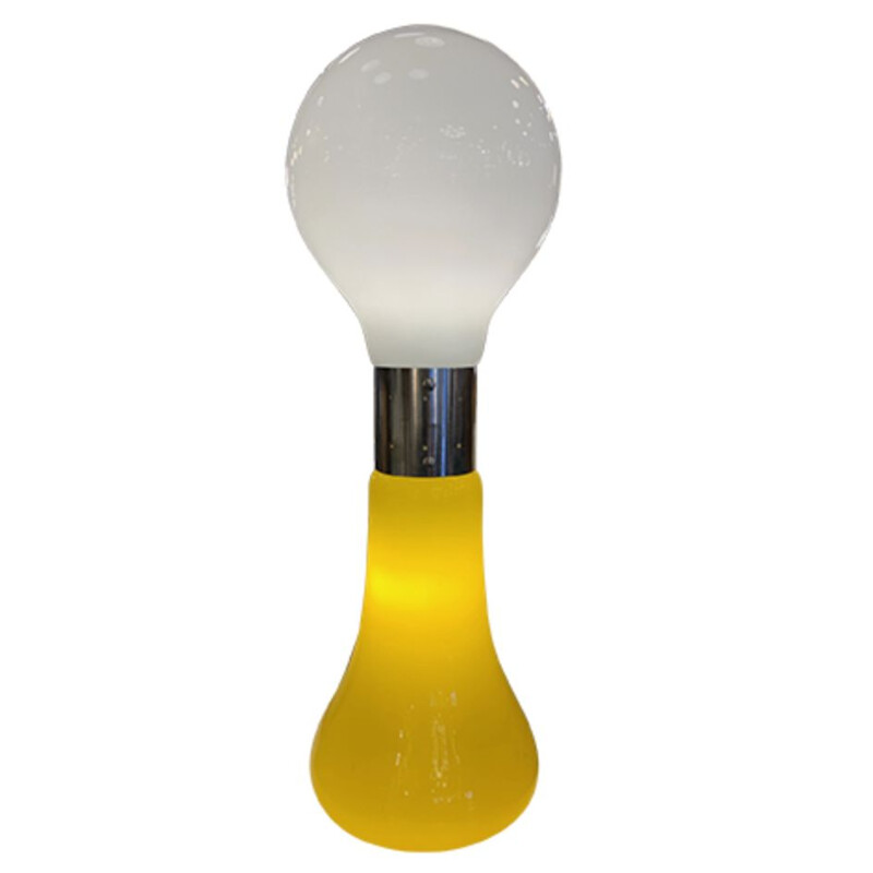 Lampe vintage en verre jaune par Carlo Nason 1960