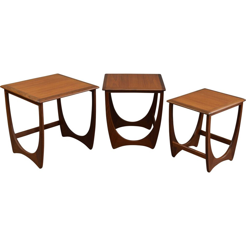 Set of 3 vintage nesting tables in teak G Plan Fresco