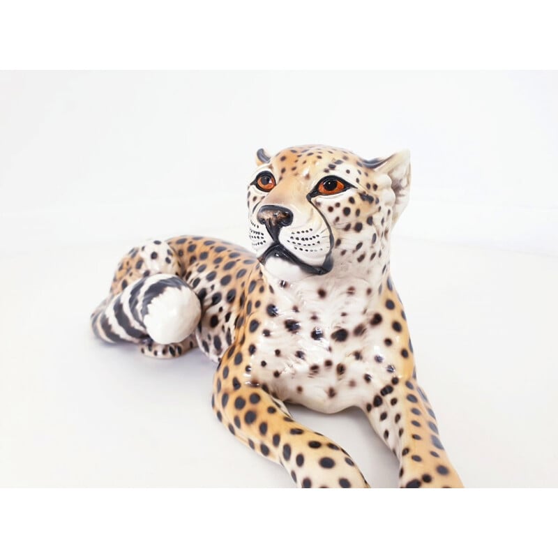 Céramique vintage léopard par Ronzan, Italie 1970