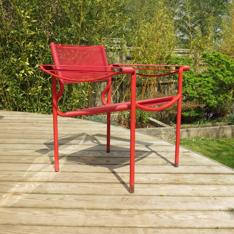 Vintage Spaghetti chair by Giandomenico Belotti in red