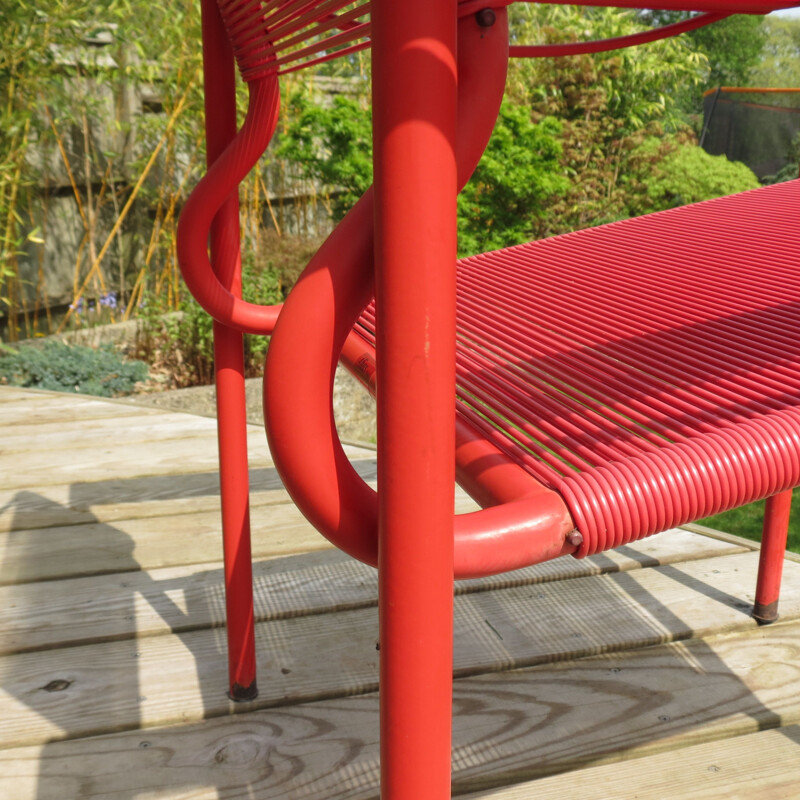 Vintage Spaghetti chair by Giandomenico Belotti in red