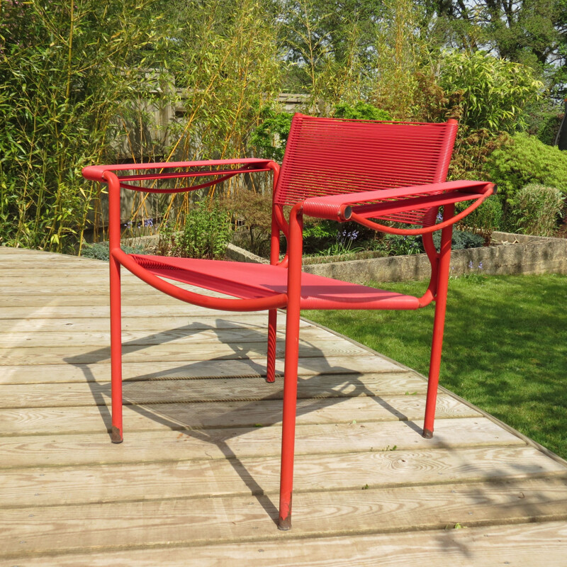 Vintage Spaghetti chair by Giandomenico Belotti in red