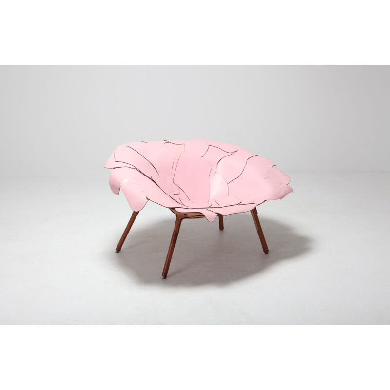 Vintage Aguape pink armchair for Edra in wood