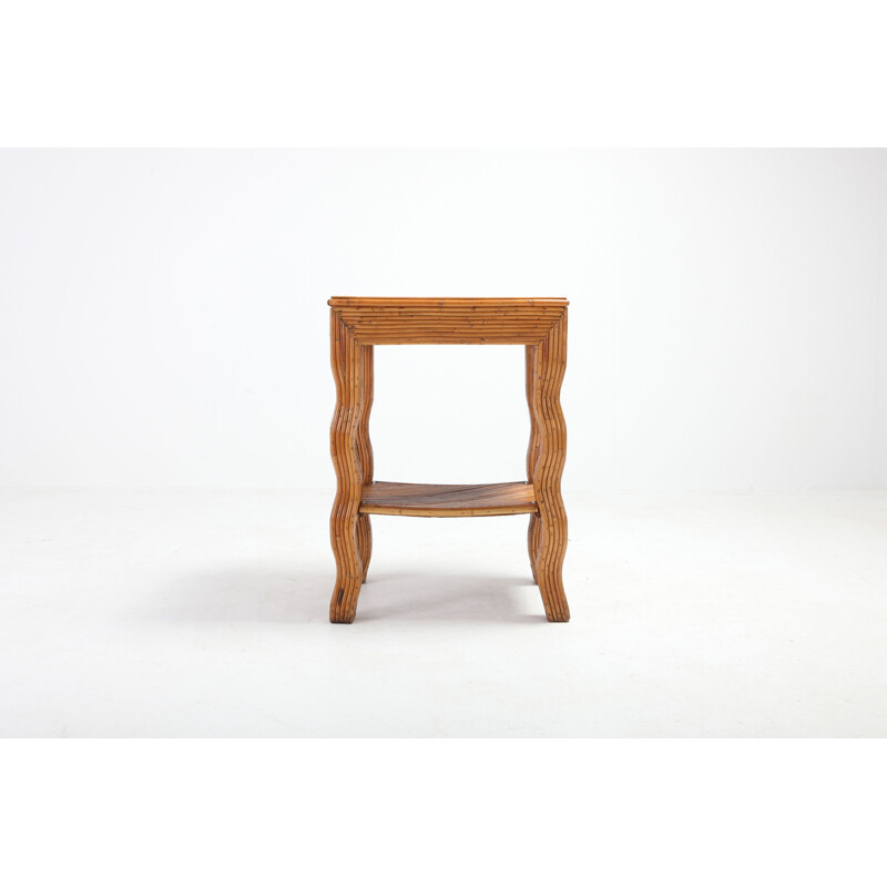 Vintage bamboo table by Vivai Del Sud 1970