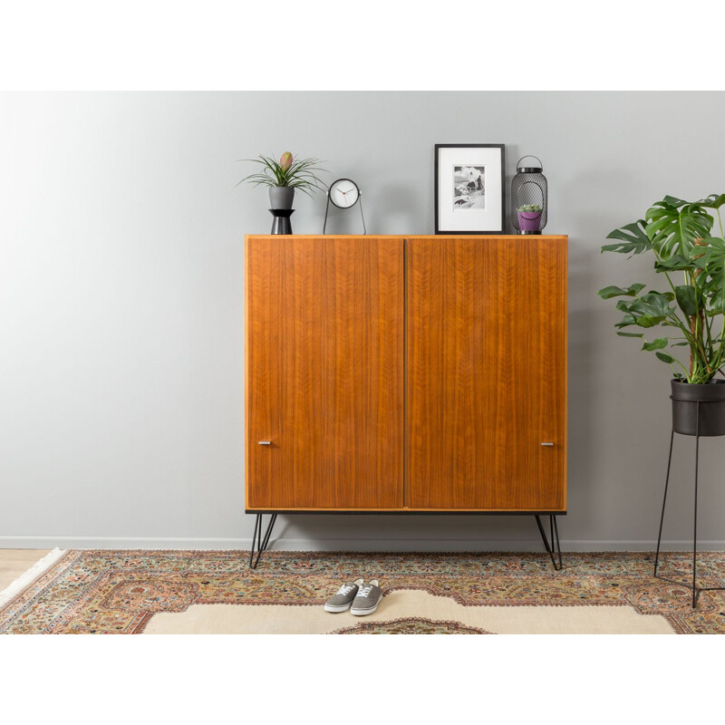 Vintage Shoe cabinet in walnut Germany 1950s