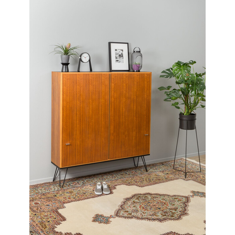 Vintage Shoe cabinet in walnut Germany 1950s