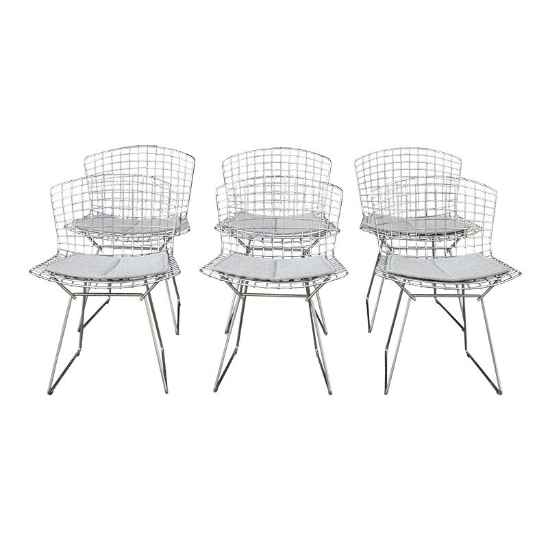 Set of 6 vintage Chair Bertoia by Harry Bertoia for Knoll