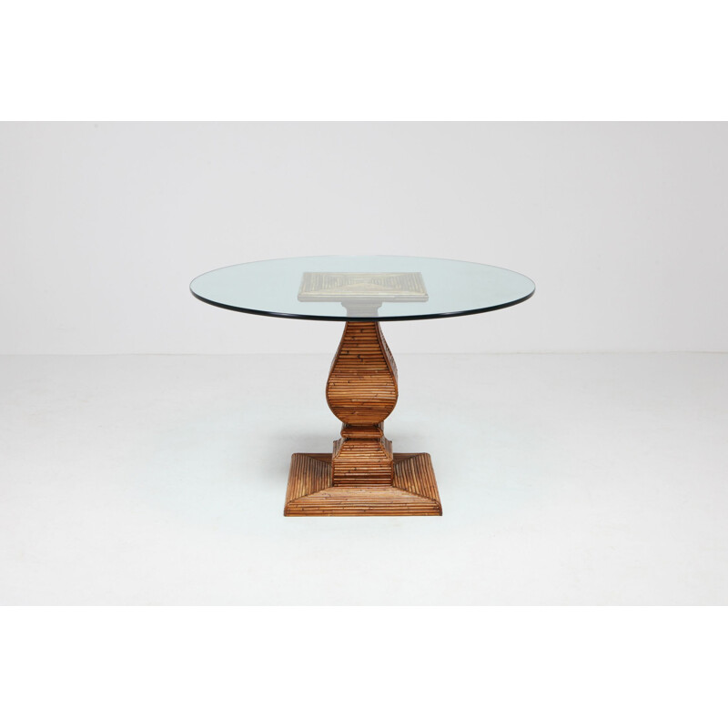 Vivai Del Sud table in bamboo and glass