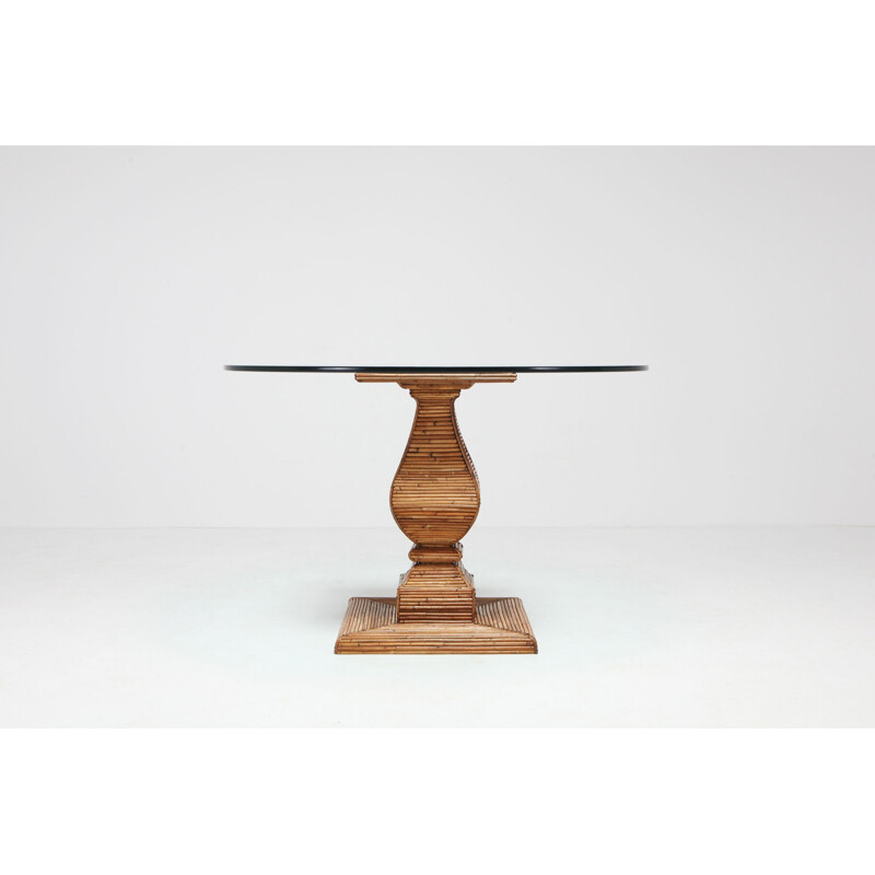 Vivai Del Sud table in bamboo and glass