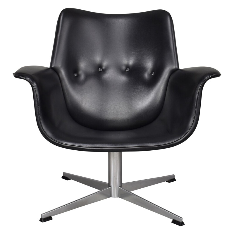 Black swiveling armchair by Topform