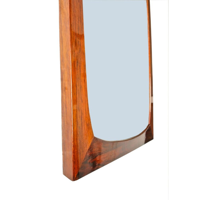 Danish wall mirror in rosewood