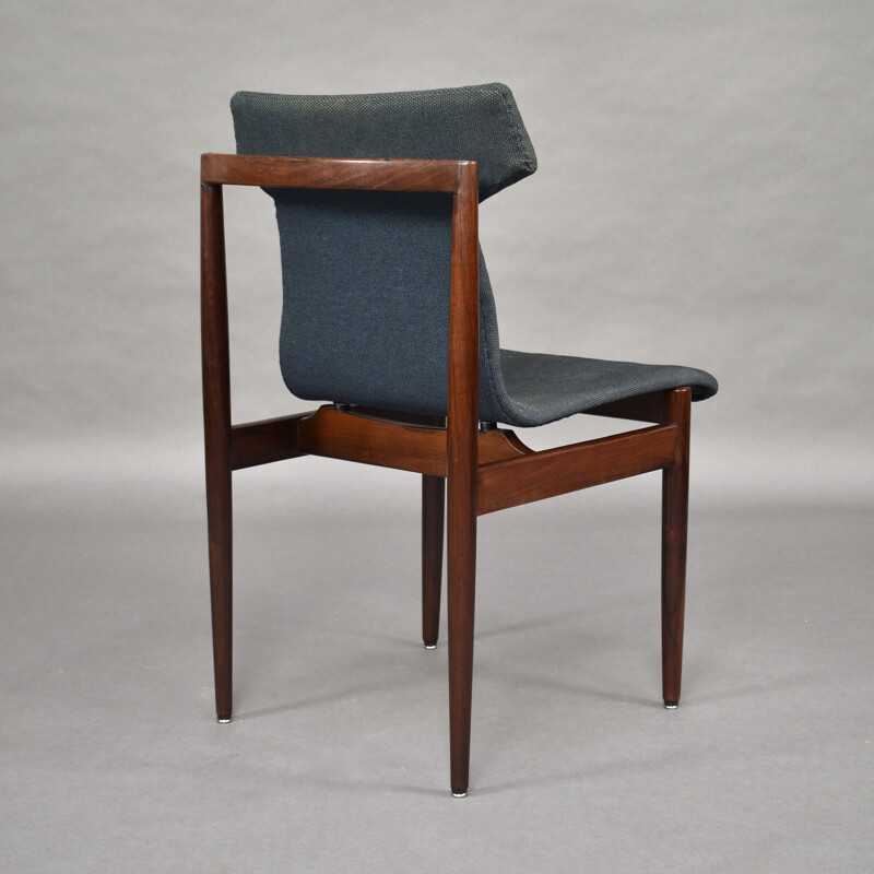 Set of 4 rosewood chairs by Inger Klingenberg for Fristho