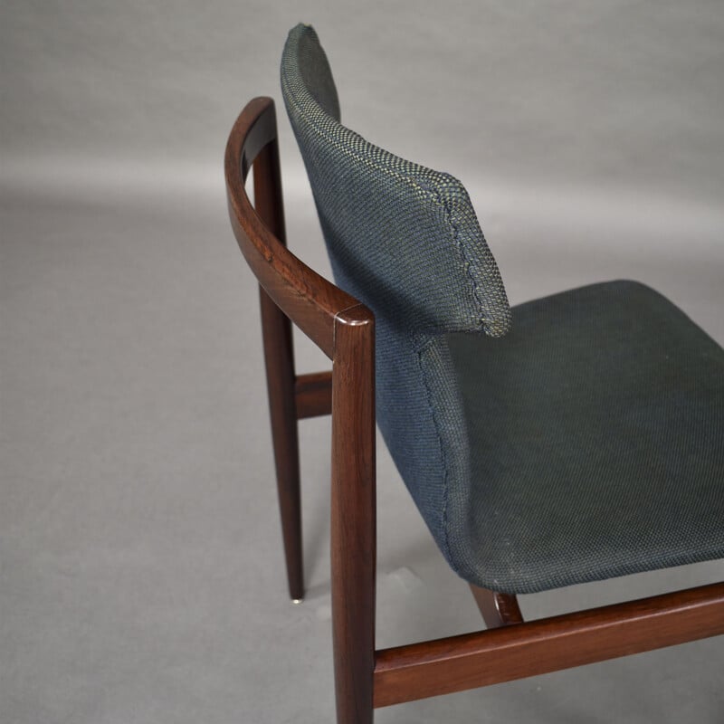 Suite de 4 chaises en palissandre par Inger Klingenberg pour Fristho