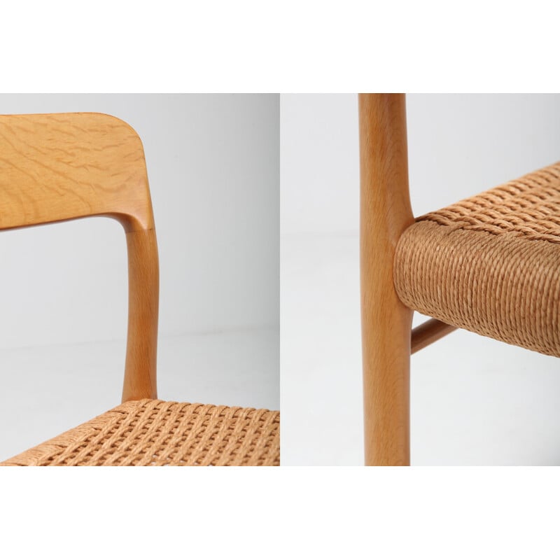 Set of 6 chairs in oakwood by Niels O. Möller