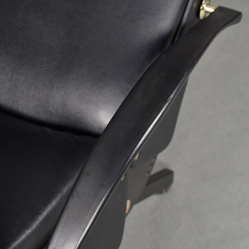 Black P40 armchair by Osvaldo Borsani for Tecno